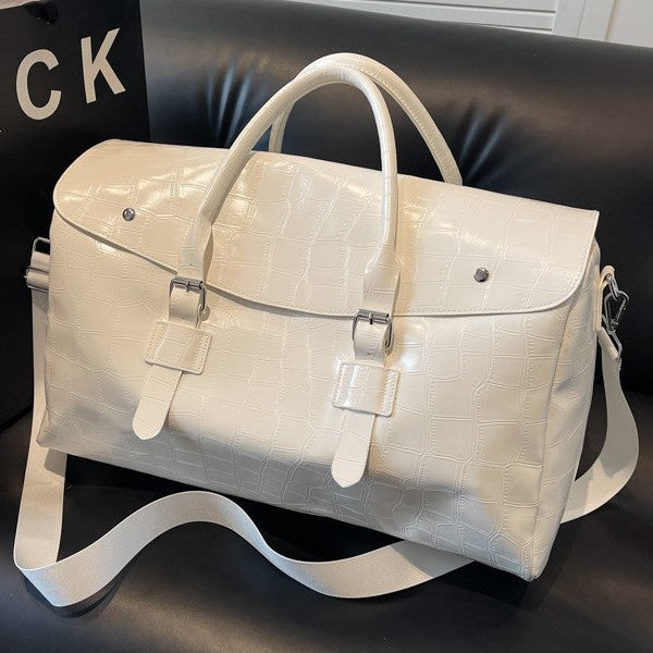 Premium Crocodile Texture Travel Duffel