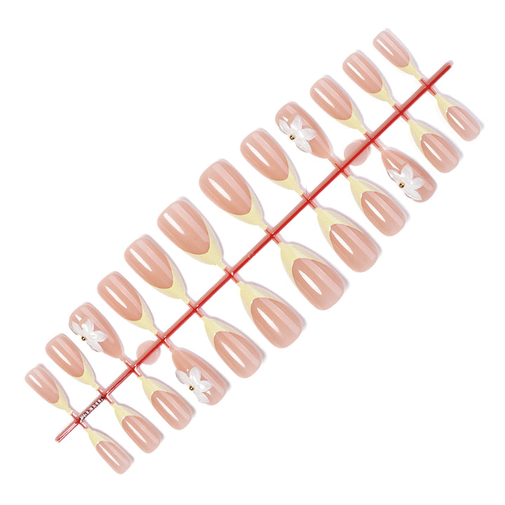 Premium Floral Embellished Press-On Nails Kalsten