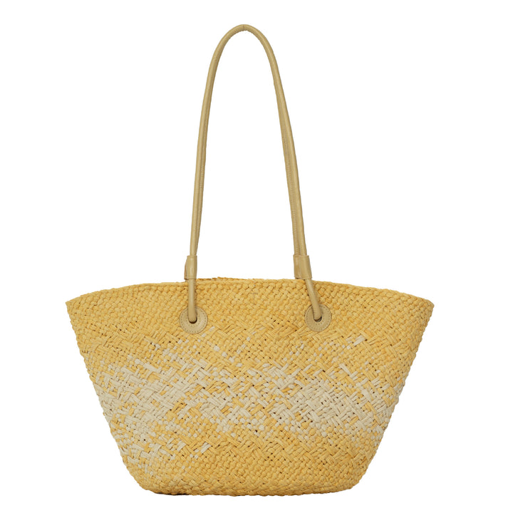 Elegant Rattan-Style Handbag with Double Handle Kalsten