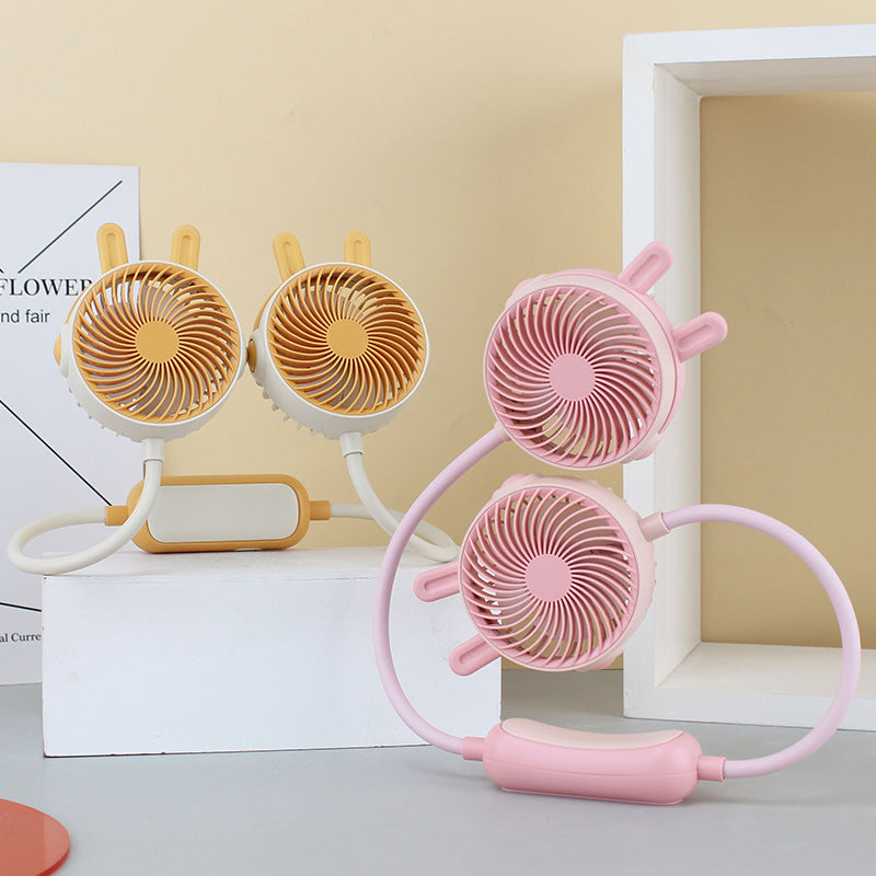 Women's Portable Mini Neck Fan with Dual Blower Kalsten