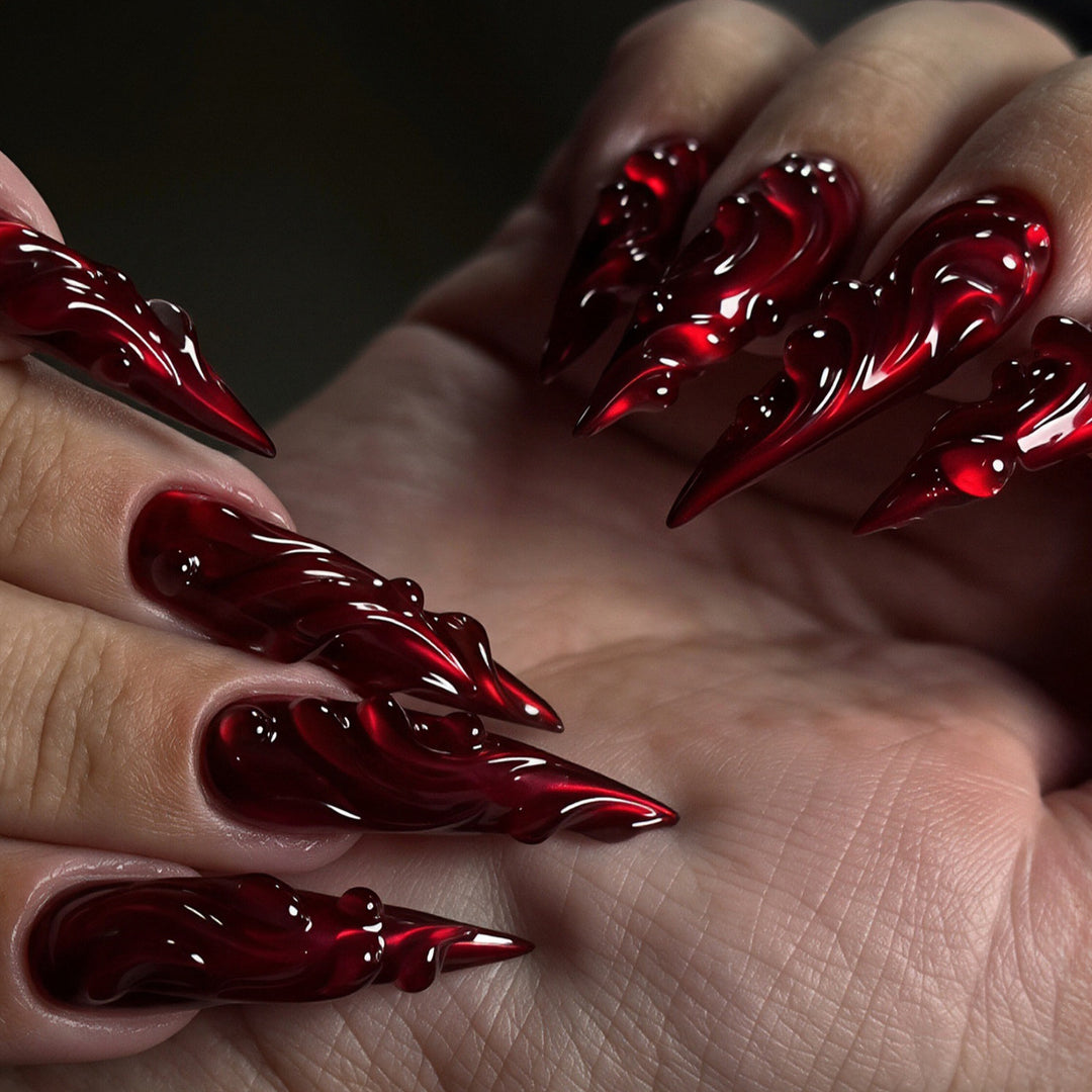 Artistic Stiletto Nail Art Extensions Kalsten