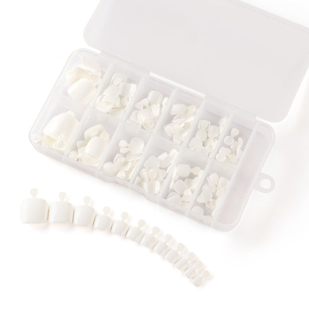 Premium Glossy Press-On Pedicure Set Kalsten