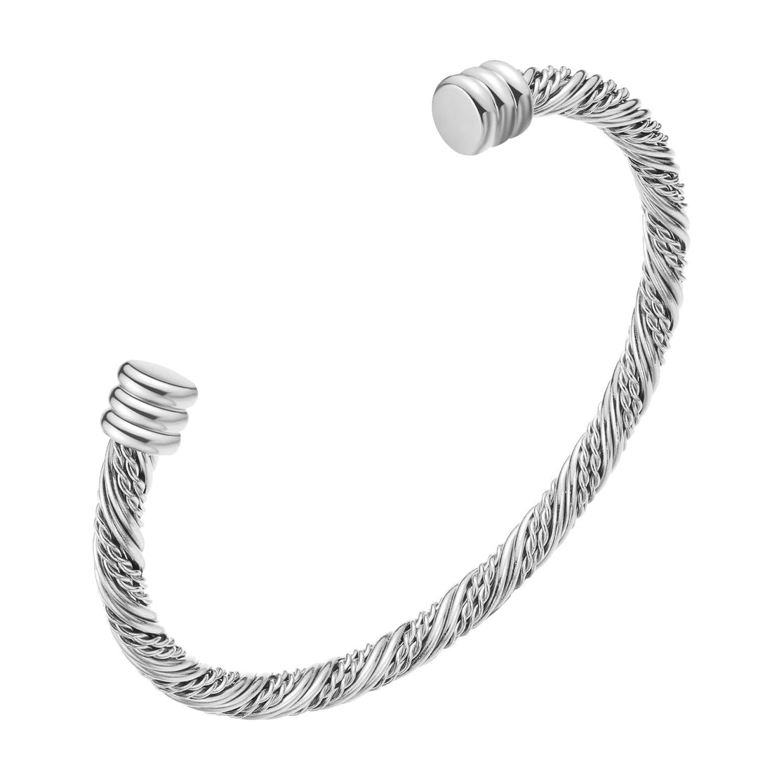 Twisted Cable Design Cuff Bracelet Kalsten