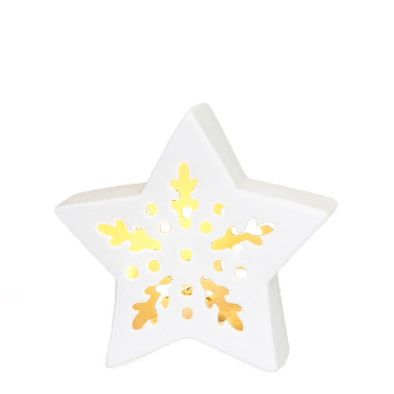 Star-Shaped Decorative Ceramic Candle Holder Kalsten