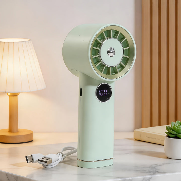 Women Portable Mini Fan with Digital Display Kalsten
