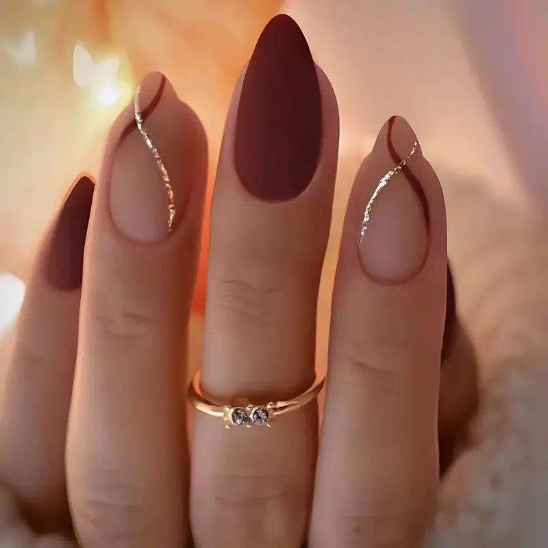 Elegant Matte Nail Art Enhancements Kalsten