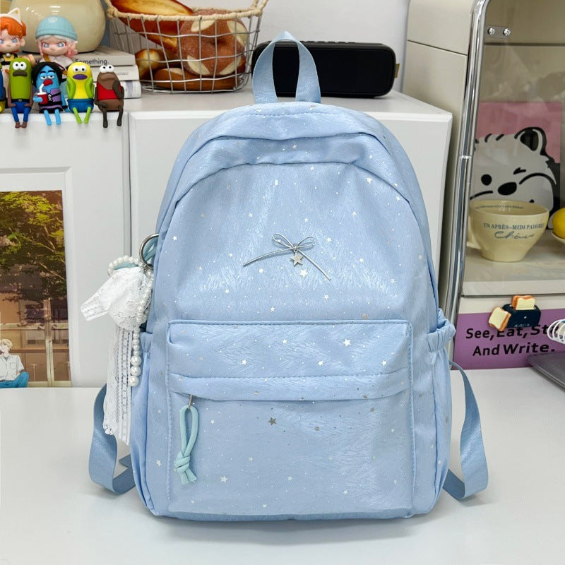 Stylish Sparkling Bow-Embellished Backpack Kalsten