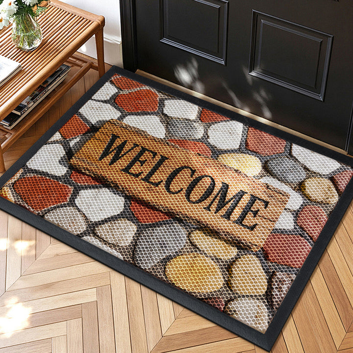 Decorative Welcome Mat with Geometric Design