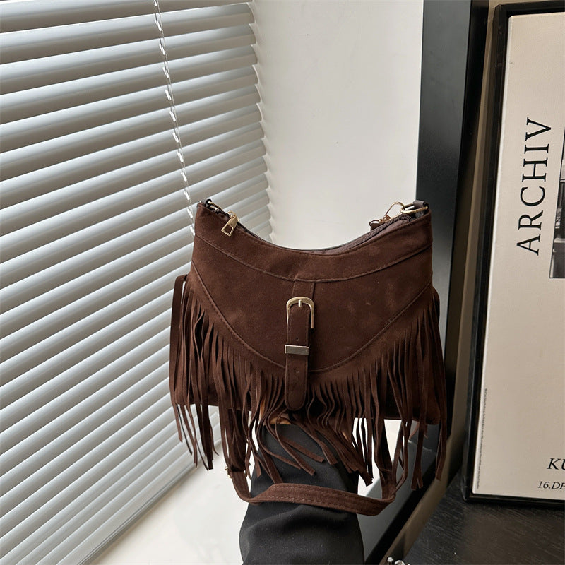 Fringed Suede Handbag