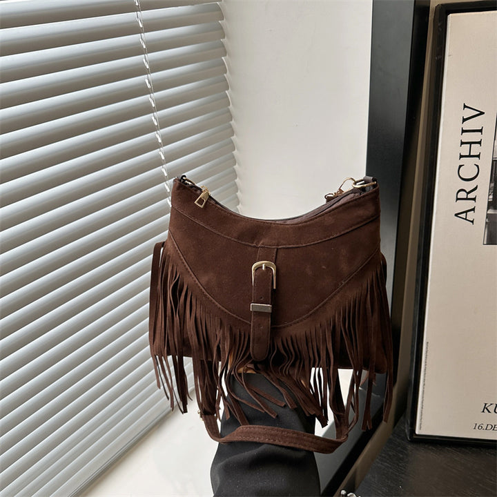 Fringed Suede Handbag