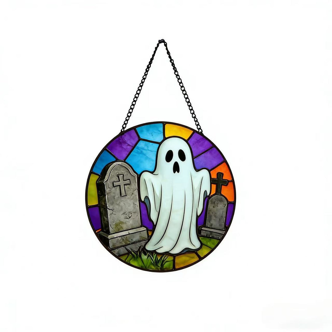 Decorative Skull Stained Glass Wall Art Kalsten