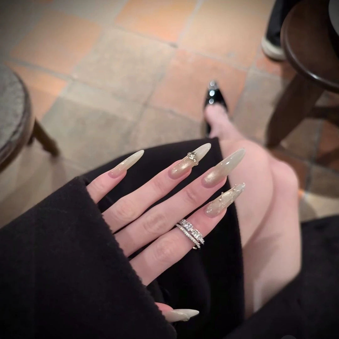Elegant Stiletto Gel Nail Extensions