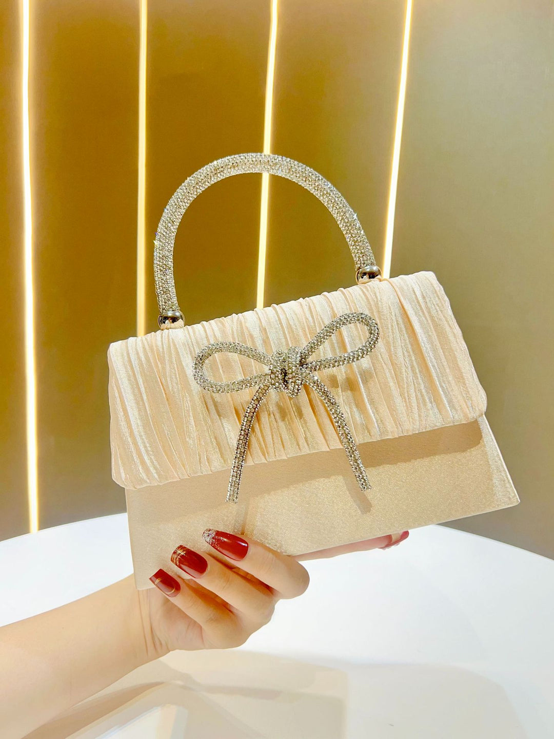 Elegant Textured Handheld Evening Bag