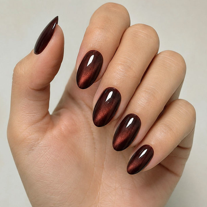 Premium Glossy Almond-Shaped Nail Art Kalsten