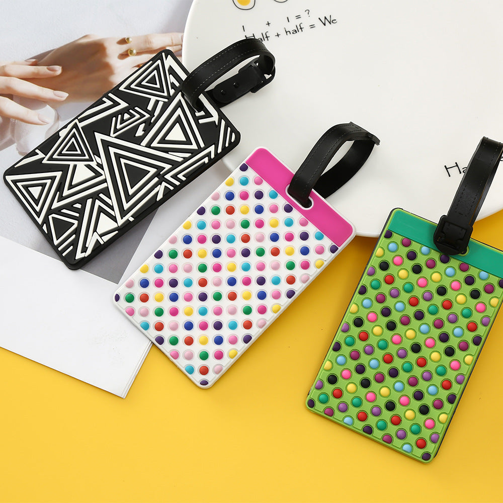 Unisex Luggage Tag with Modern Geometric Design Kalsten