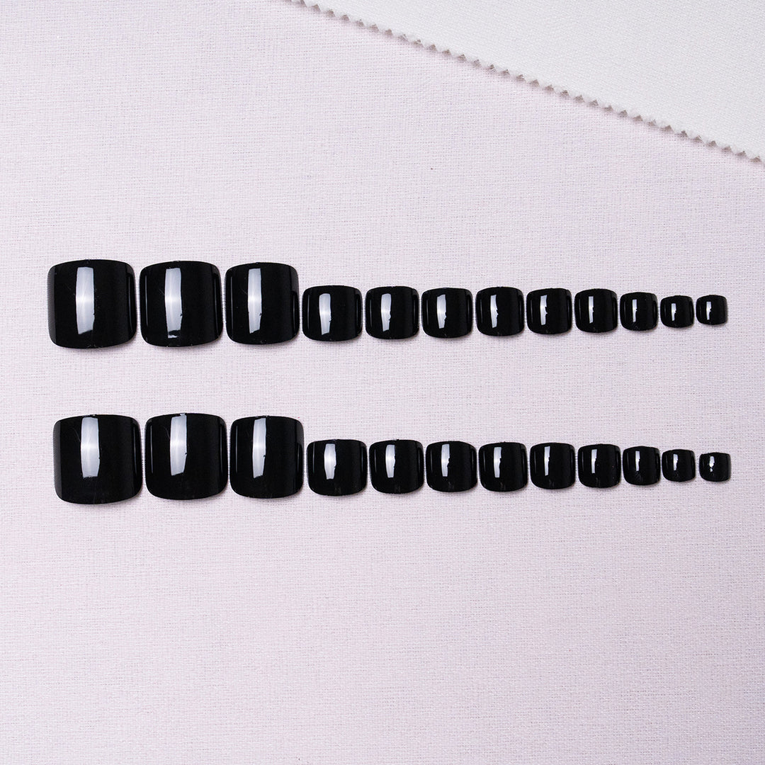 Elegant Glossy Press-On Toenails