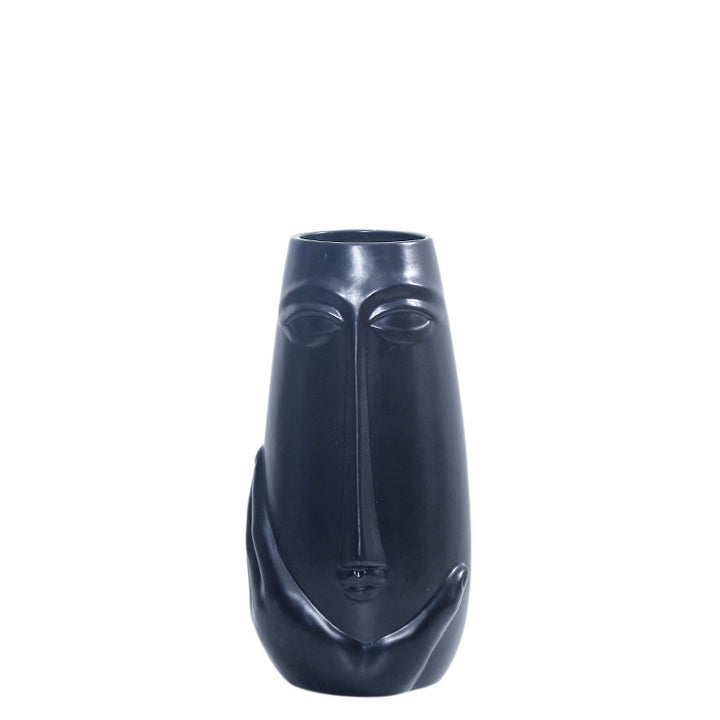 Artistic Face-Shaped Ceramic Vase Kalsten