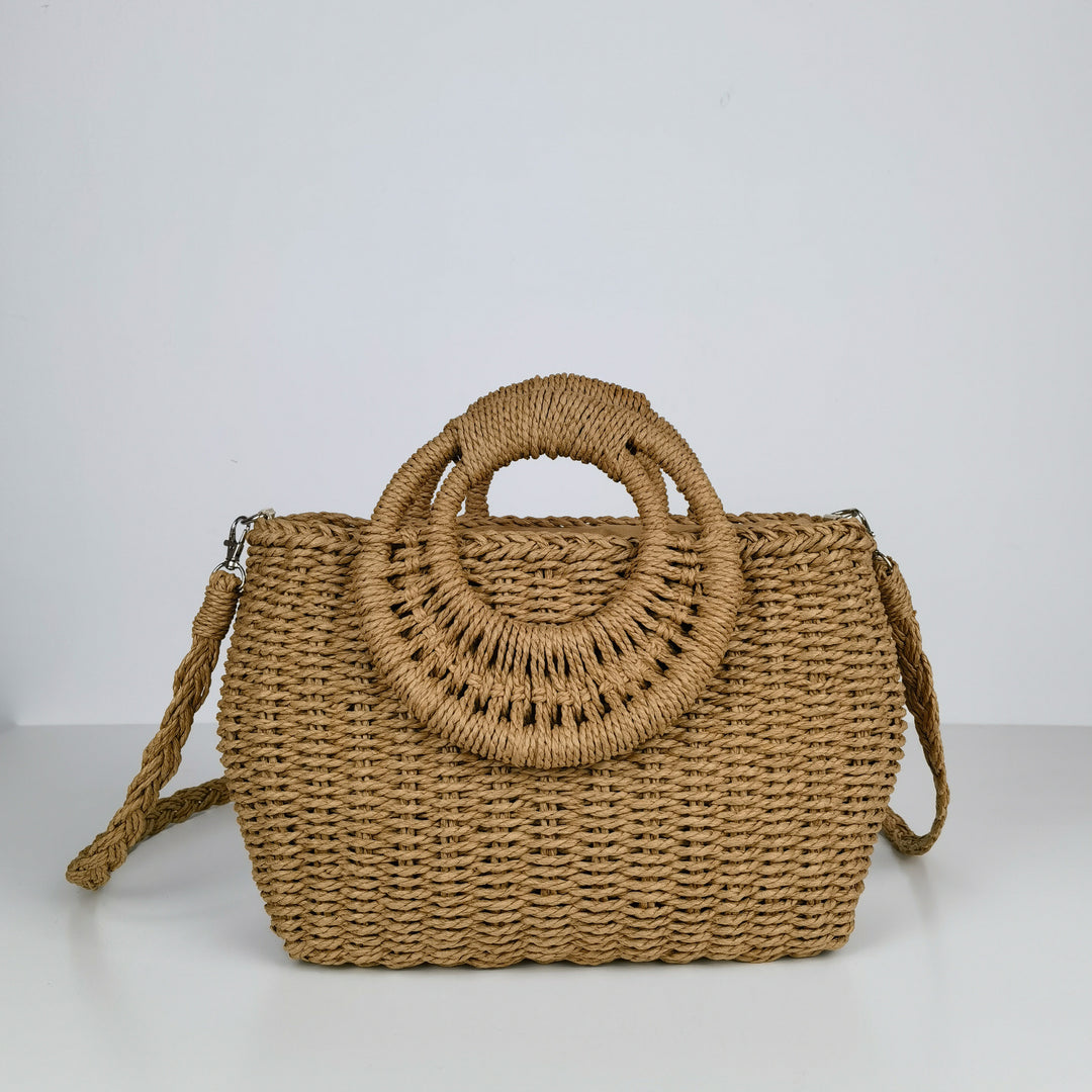 Handcrafted rattan bag with shoulder strap Kalsten