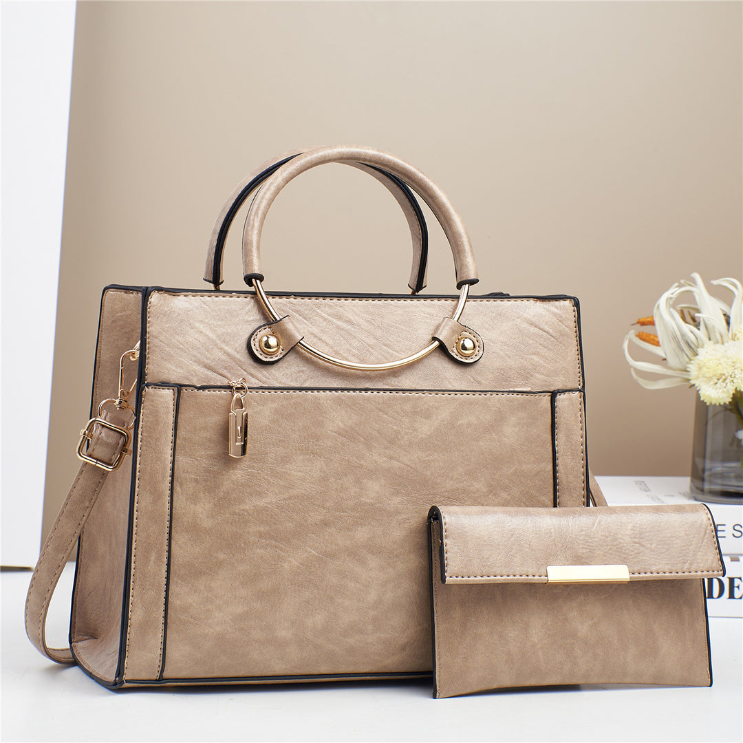 Elegant handbag with detachable shoulder strap and matching wallet Kalsten