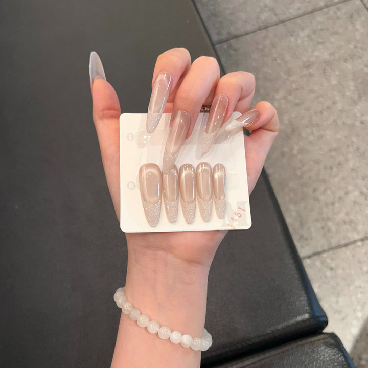 Artistic Stiletto Press-On Nail Set with Charming Patterns Kalsten