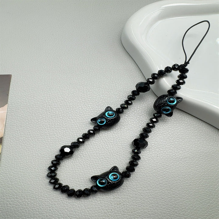 Charming Cat-Themed Beaded Eyewear Holder Kalsten