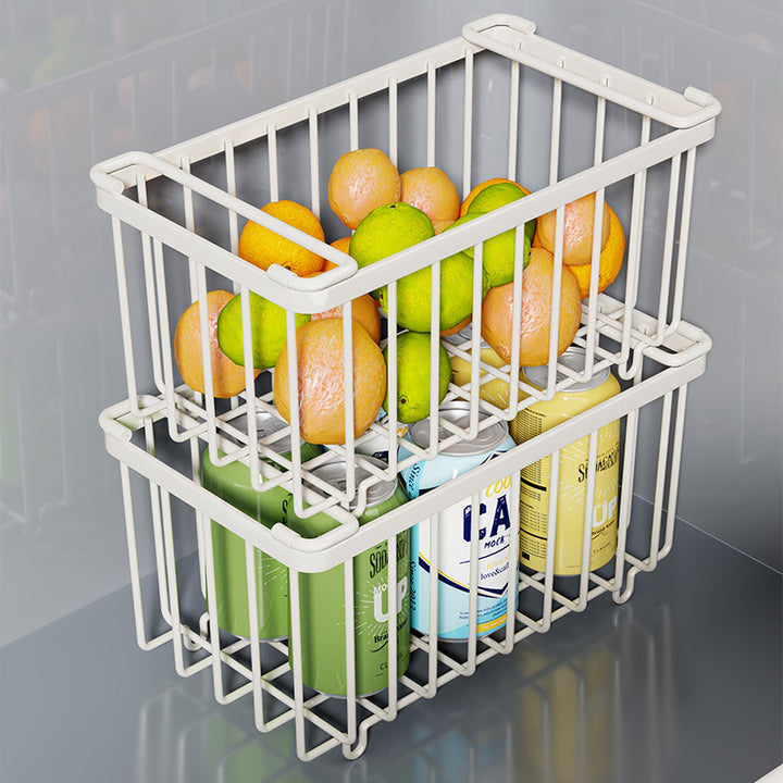 Wire Refrigerator Can Organizer Basket with Slide Handles