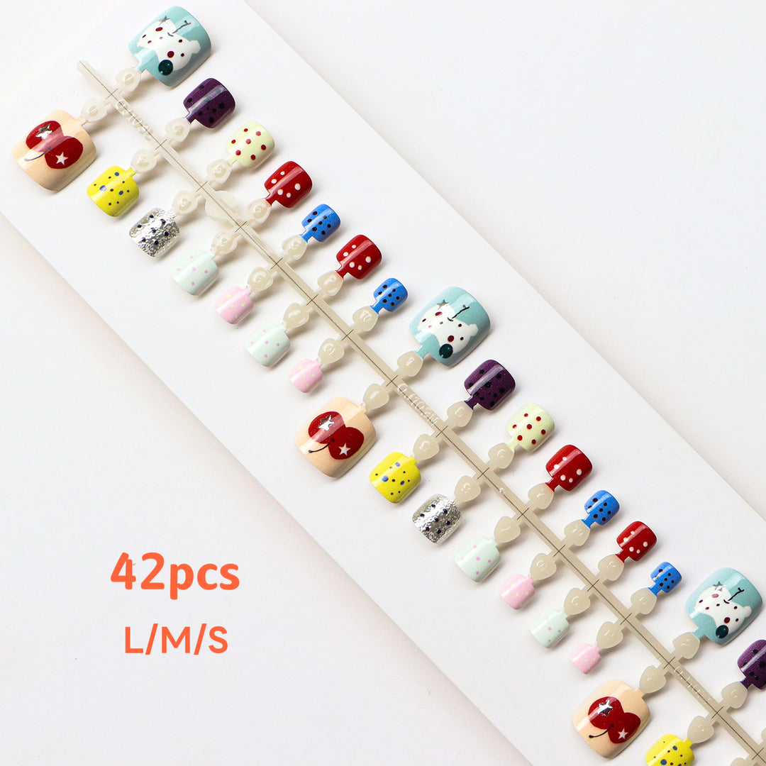 Creative Cartoon-Inspired Press-On Nail Collection