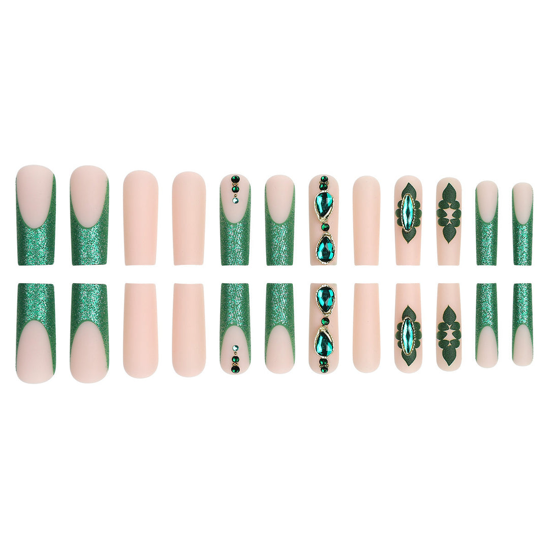 Decorative Floral Press-On Nail Art Set Kalsten