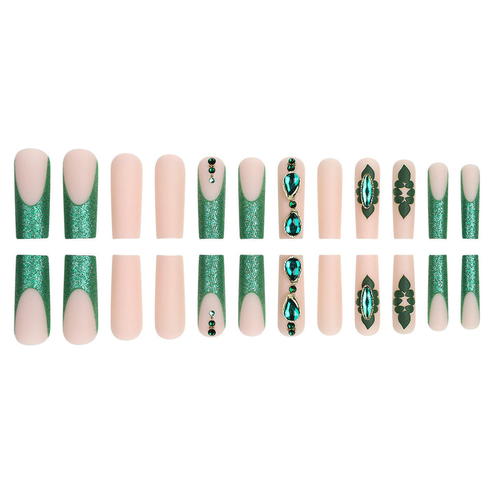 Decorative Floral Press-On Nail Art Set Kalsten