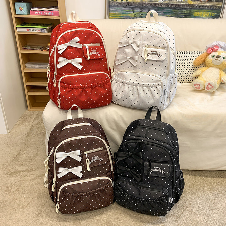 Charming Bow-Embellished Backpack Kalsten
