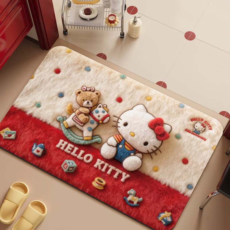 Cartoon-Themed Plush Area Mat