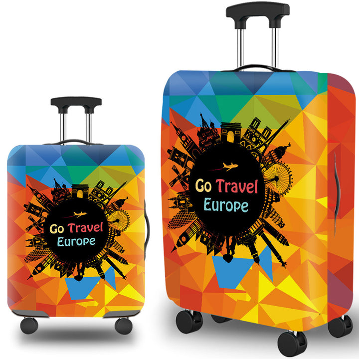 Women's Hard Shell Suitcase with Modern Geometric Design Kalsten