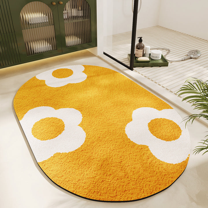 Floral Design Bath Mat