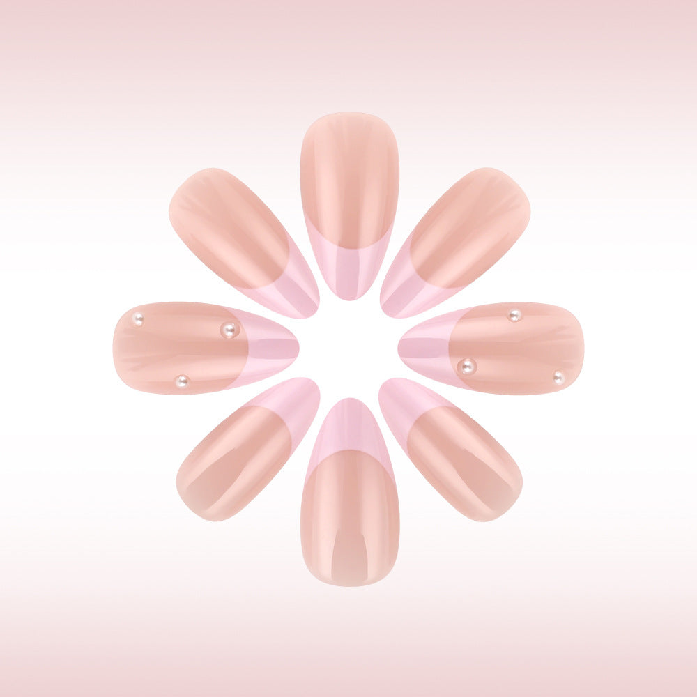 Elegant French Tip Press-On Nail Art Set Kalsten