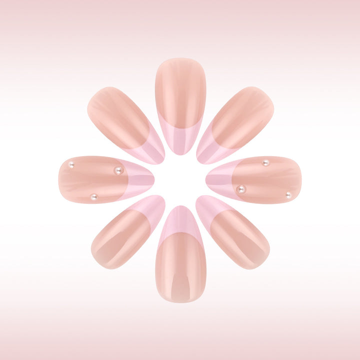 Elegant French Tip Press-On Nail Art Set Kalsten