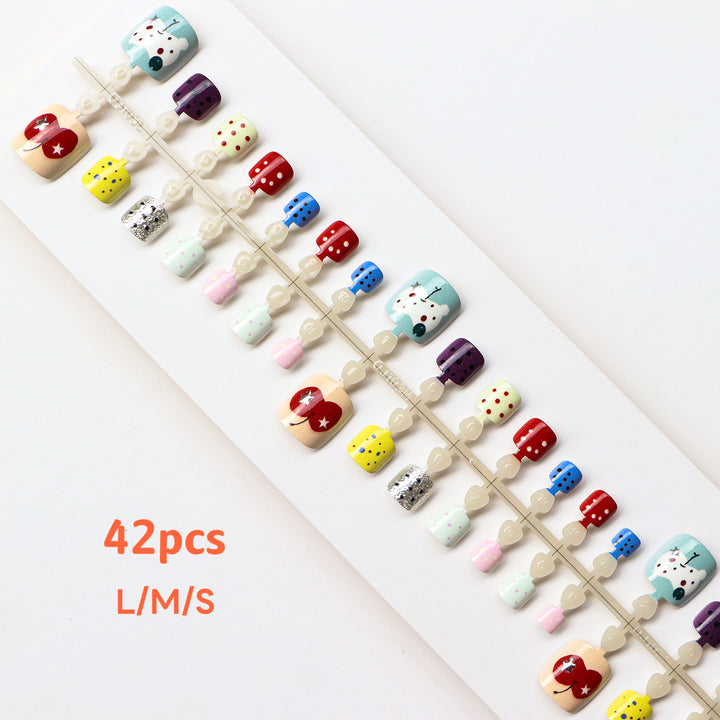 Creative Cartoon-Inspired Press-On Nail Collection
