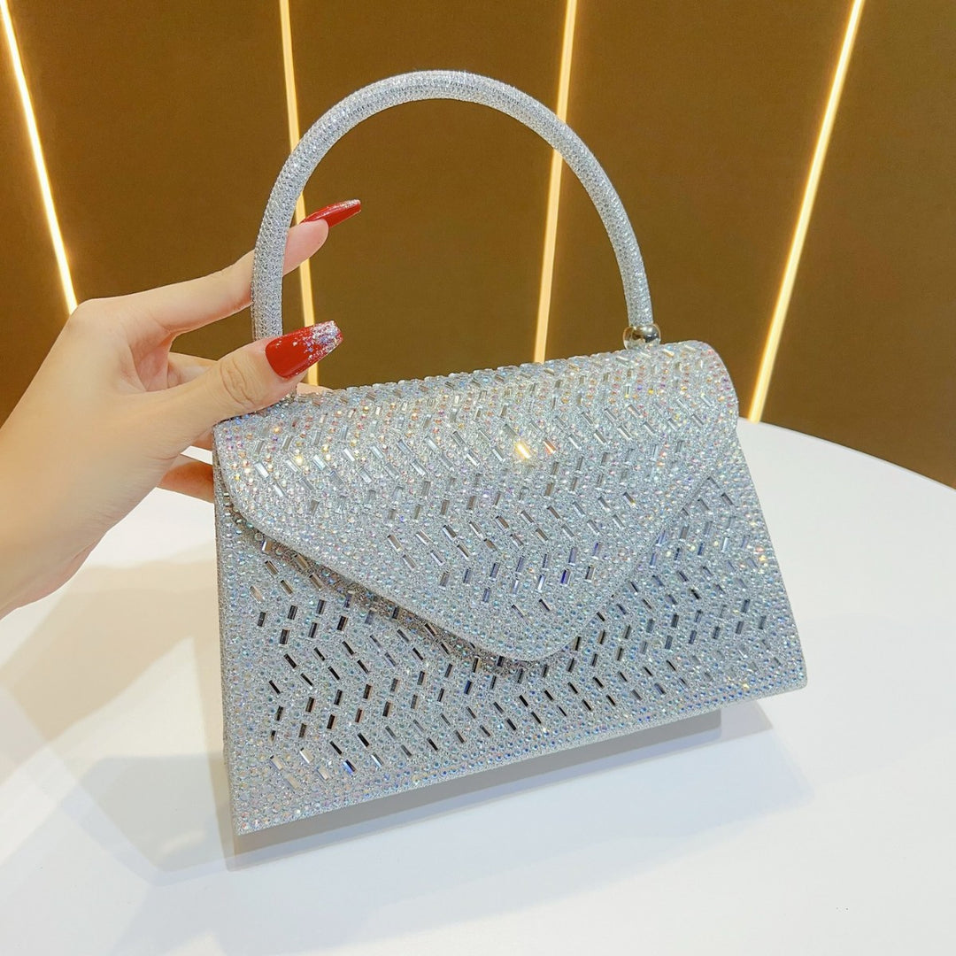 Rhinestone-Embellished Evening Handbag