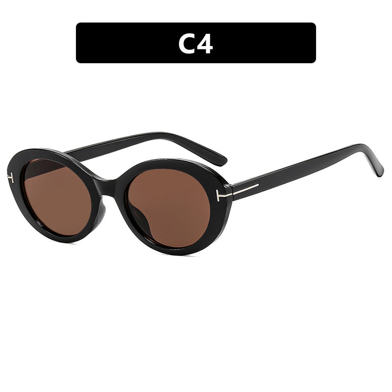 Ladies fashionable sunglasses with innovative oval frame and UV protection Kalsten