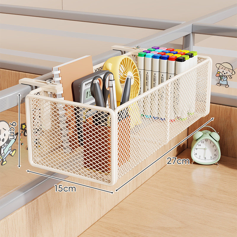 Clamp-On Cubicle Divider Hanging Mesh Desk Storage Basket