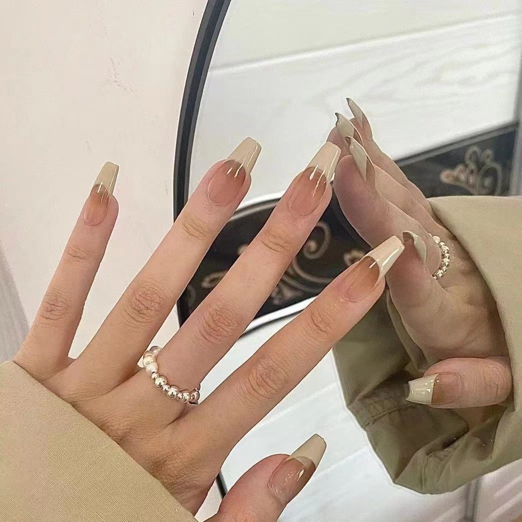 Elegant Ombre French Tip Press-On Nails