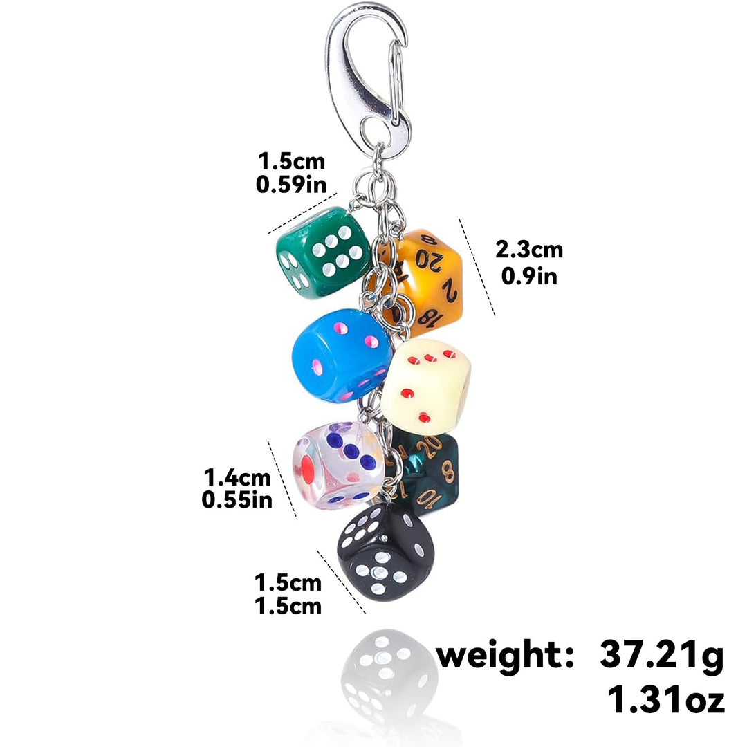 Keychain with Colorful Dice Kalsten