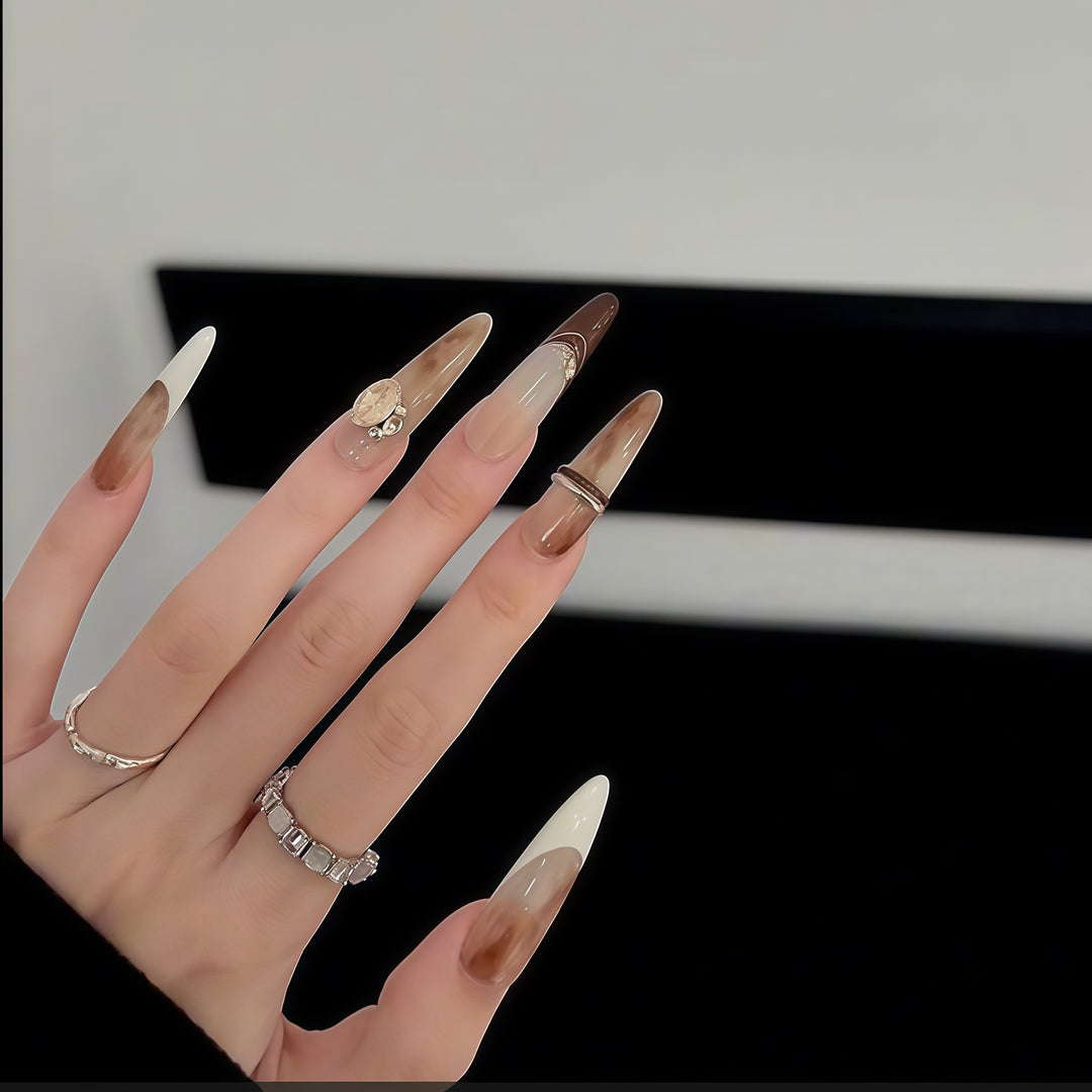 Artificial nail set with elegant glamour design Kalsten