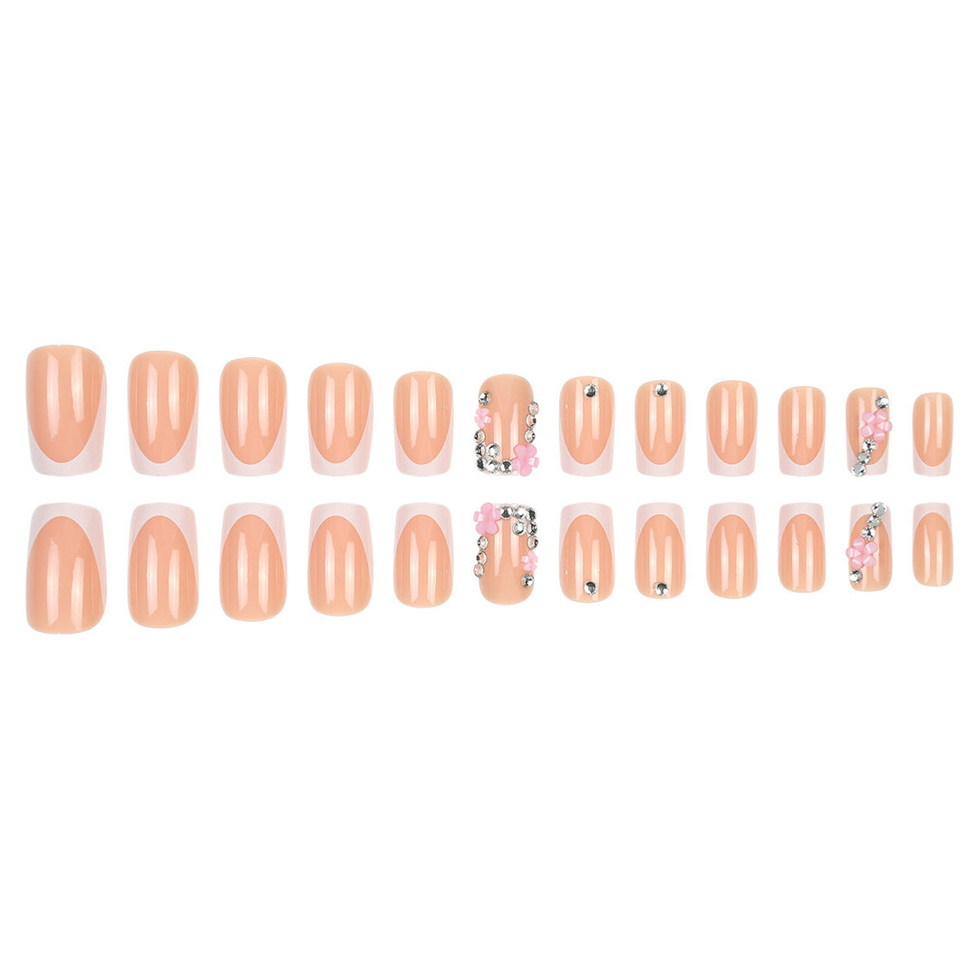 Decorative Floral Press-On Nail Set Kalsten