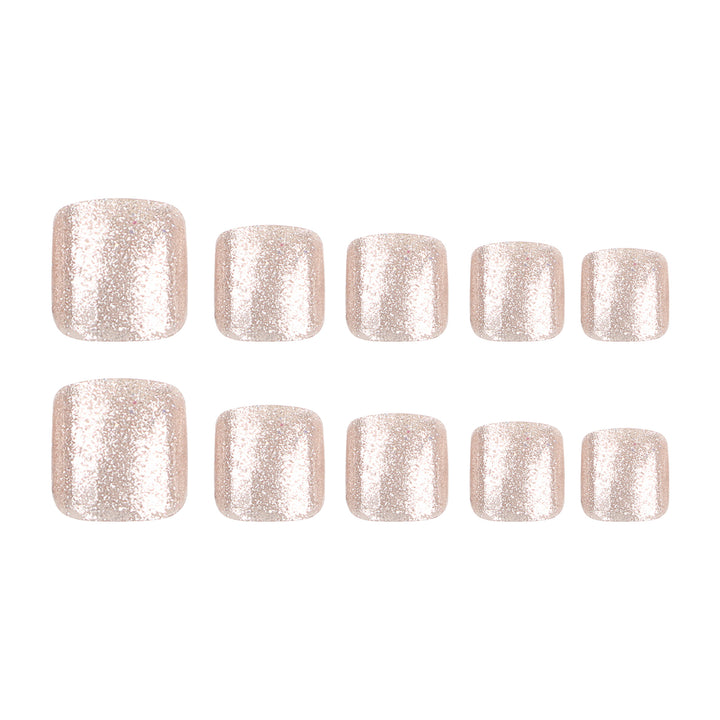 Glamorous toenail art with sparkling glitter accents Kalsten