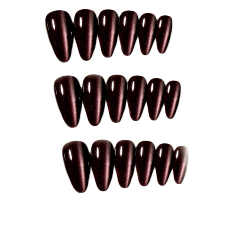 Glossy Pointed Gel Press-On Nails Kalsten