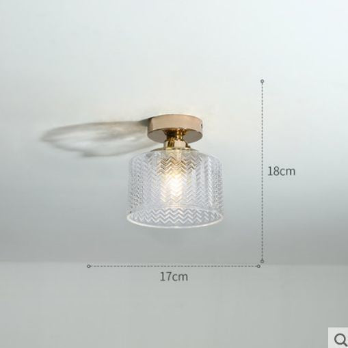 Vintage Glass Flush Mount Light
