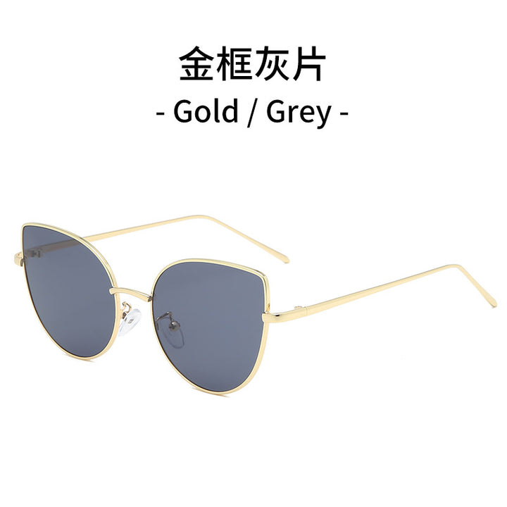 Ladies Cat-Eye Sunglasses with Filigree Gold Frame Kalsten