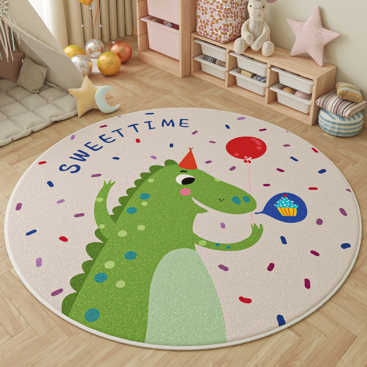 Playful Inspirational Round Area Rug Kalsten