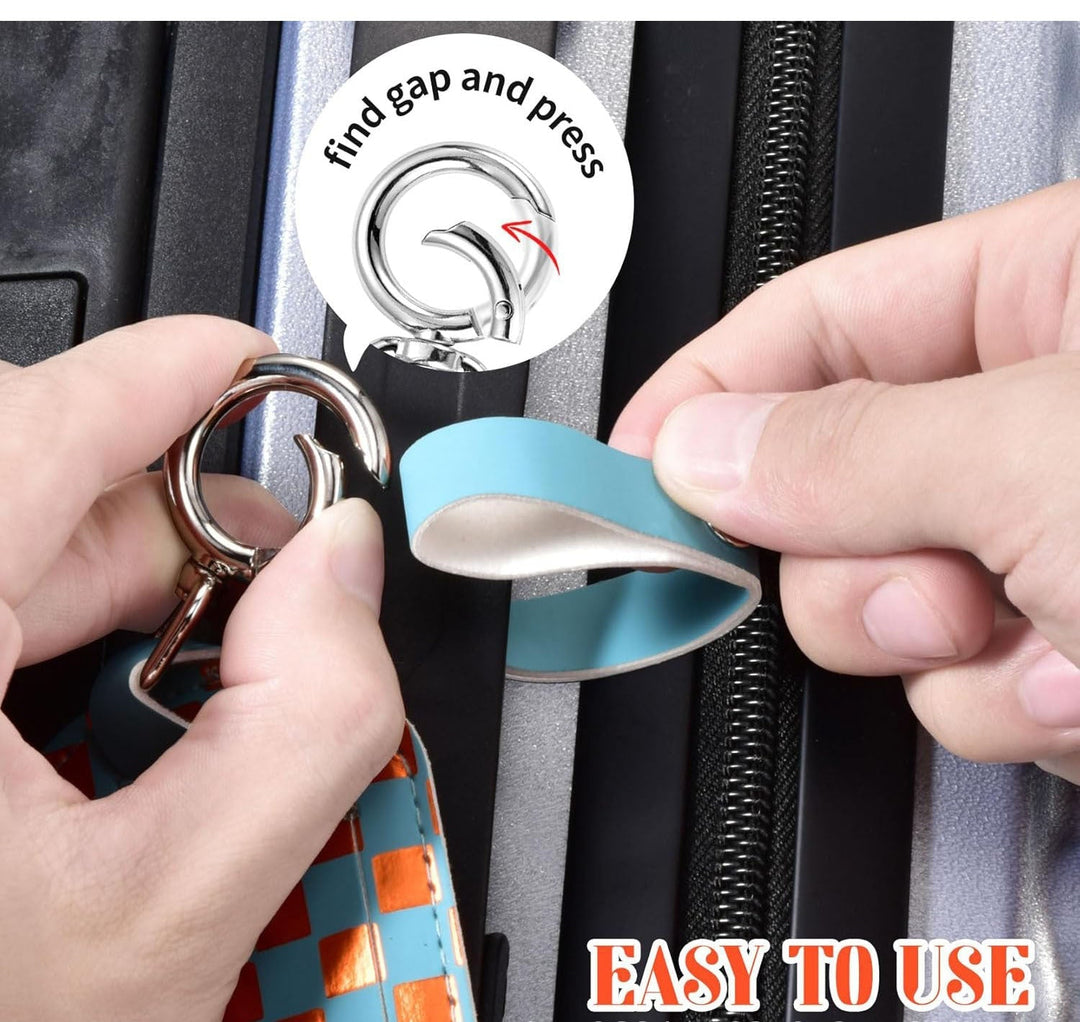 holographic woven luggage and passport ID tag with detachable keyring strap Kalsten