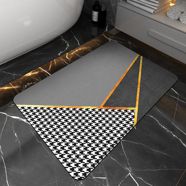 Modern Geometric Bath Mat Kalsten